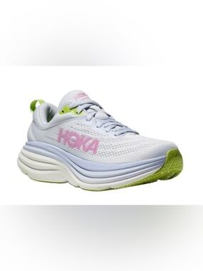 HOKA ONE ONE Bondi 8 Wide 'Sea Ice Pink Twilight' Sz 6B F30